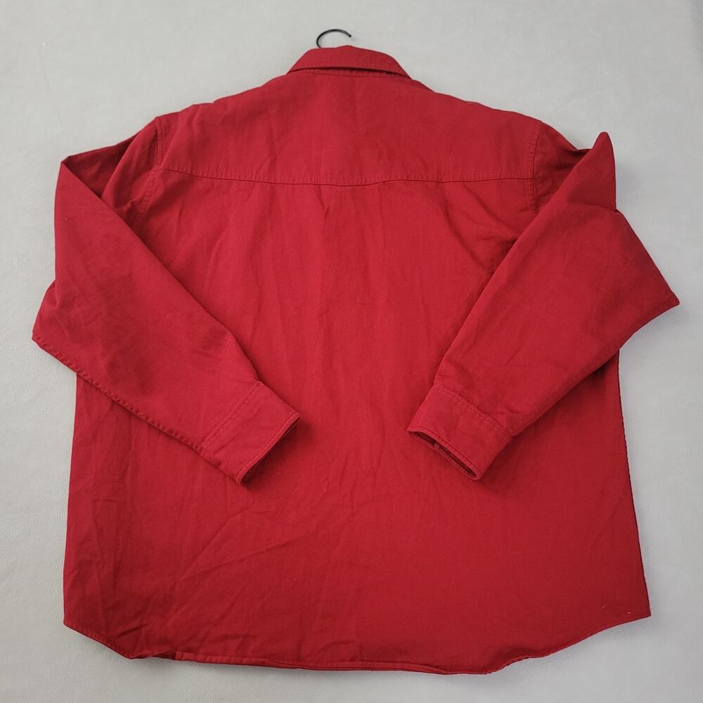 Orvis Malpai 1/4 Snap Popover Red Pockets Cotton Long Sleeve Shirt Mens Size XL - Picture 6 of 11